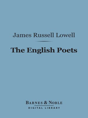 cover image of The English Poets (Barnes & Noble Digital Library)